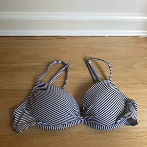 Striped Xhilaration Push-Up Bikini Top